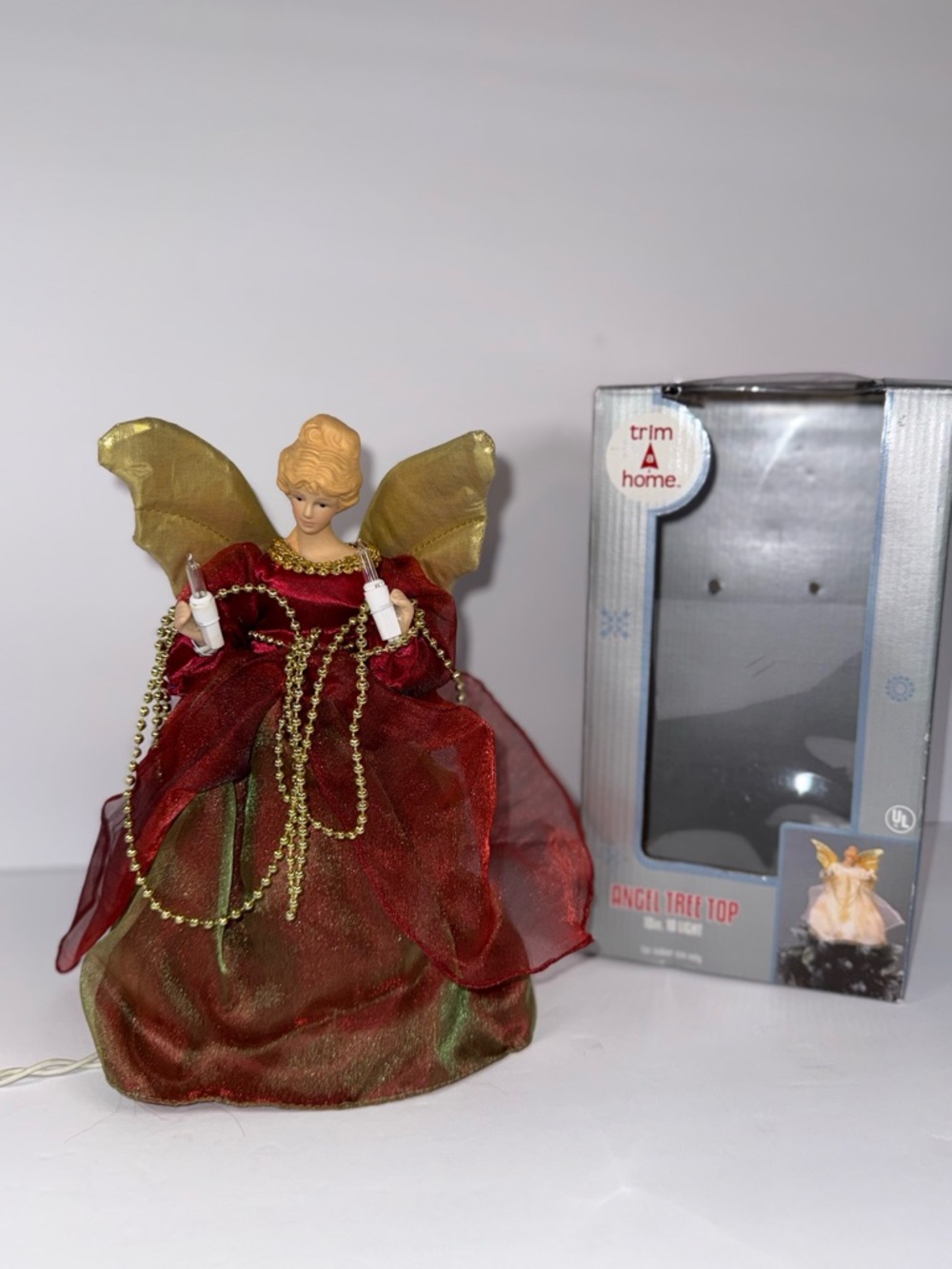 Vintage Trim a Home Angel Tree Topper sold by KMART tested working